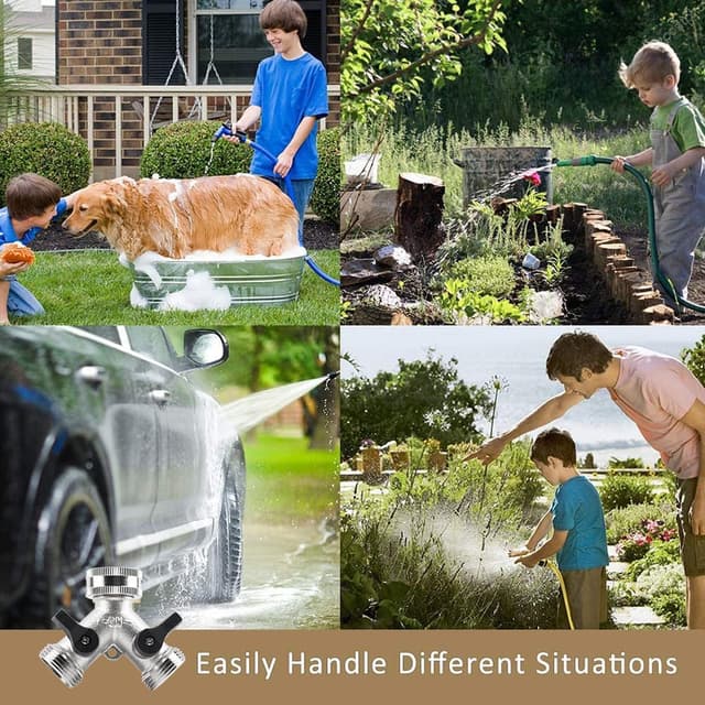 Thumbnail 6 de TUIBEIDAMAI 2-Wege-Wasserverteiler 3/4 Zoll Adapter