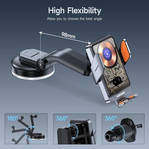 Thumbnail 7 de NOHON Qi Cargador Inalambrico Coche 🚗 Soporte Automático 15W