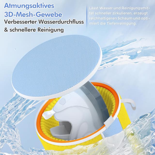 Detalle de Teletrogy 2er-Pack Schuhwaschbeutel für Waschmaschine (3D-Netz, versteckter Reißverschluss) bis EU 46