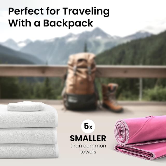 Thumbnail 2 de BeMaxx Microfibre Towel Set 2pc 285g