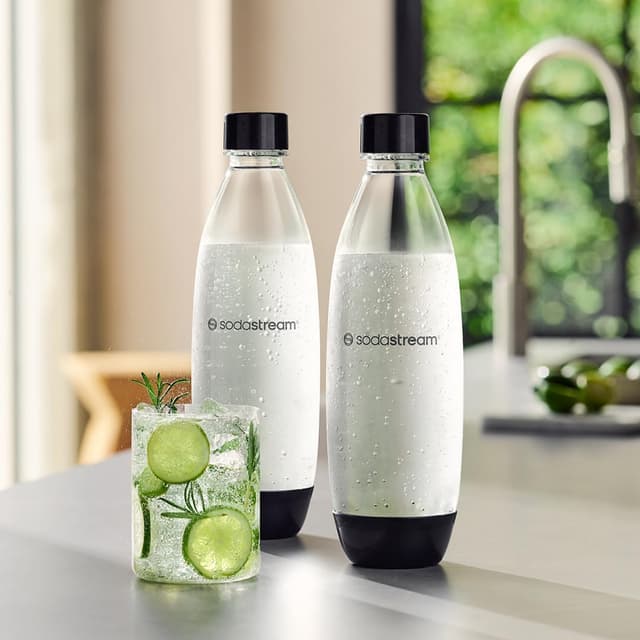 Thumbnail 1 de SodaStream 2x 1 Litre Slim Reusable Bottles