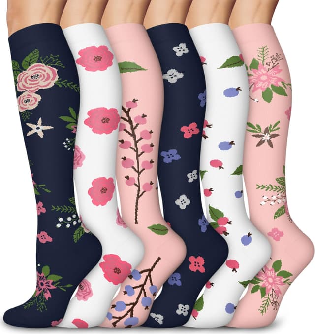 Detalle de Aoliks Medical Compression Socks (Knee High) for Women & Men—Support for Running, Nurses, and Travel