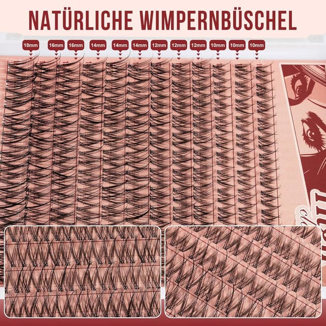 Detalle 2 de Higu clace Manga-Lashes Wimpern-Set 144