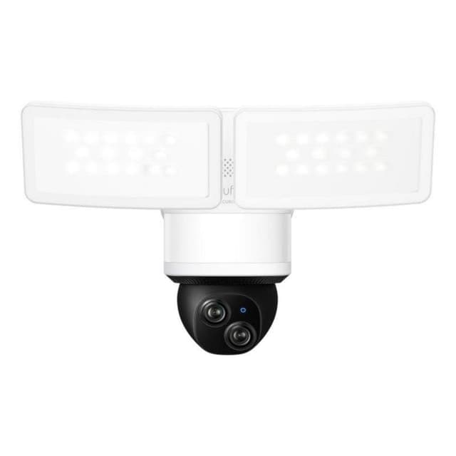 Detalle de Eufy Security Floodlight Camera E340 — cámara doble 360°