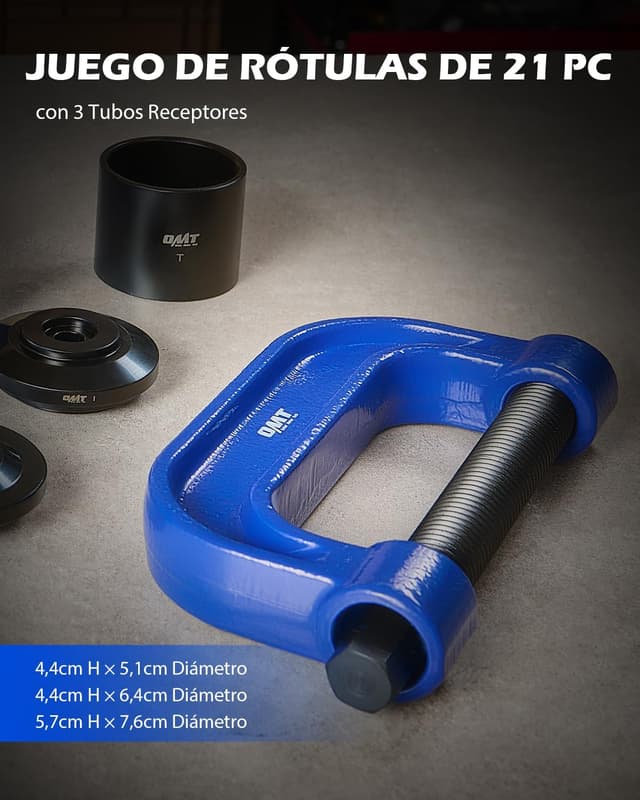 Detalle 2 de Orion Motor Tech prensa de rótula 21 piezas