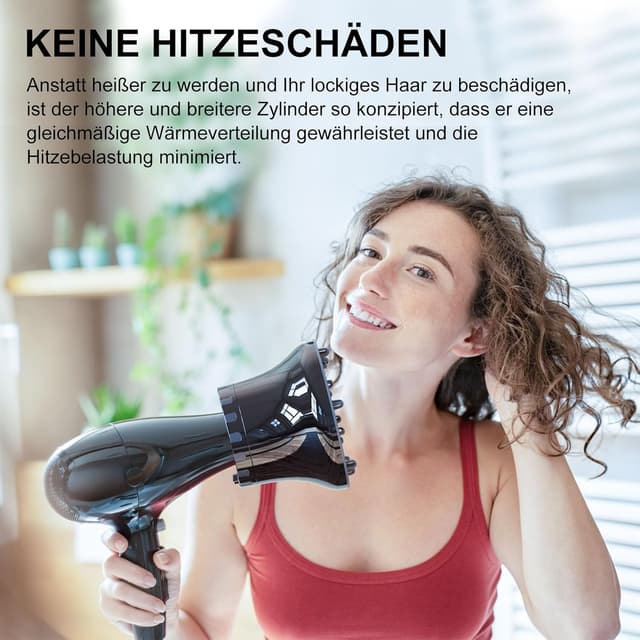 Detalle de AISEELY Universal Haar-Diffusor 1,57–2,7" für lockiges Haar 💇♀