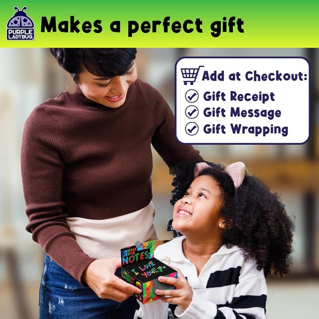 Detalle de Purple Ladybug Rainbow Holographic Scratch Art Notes (150 Sheets) with 2 Stylus Pens