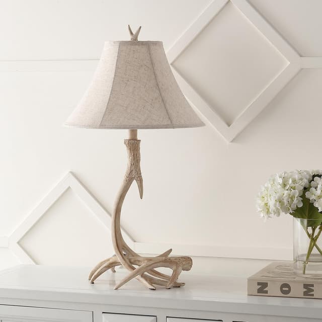 Thumbnail 6 de 27.5" Rustic Table Lamp with Antler Style