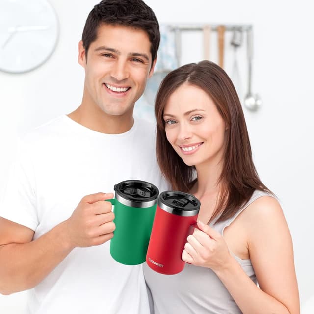 Thumbnail 6 de KXIAOCHEN 20oz Insulated Coffee Tumbler with Handle