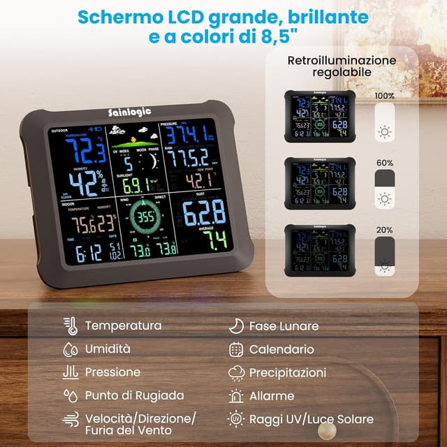 Thumbnail 3 de SAINLOGIC SA9 Stazione Meteo WiFi