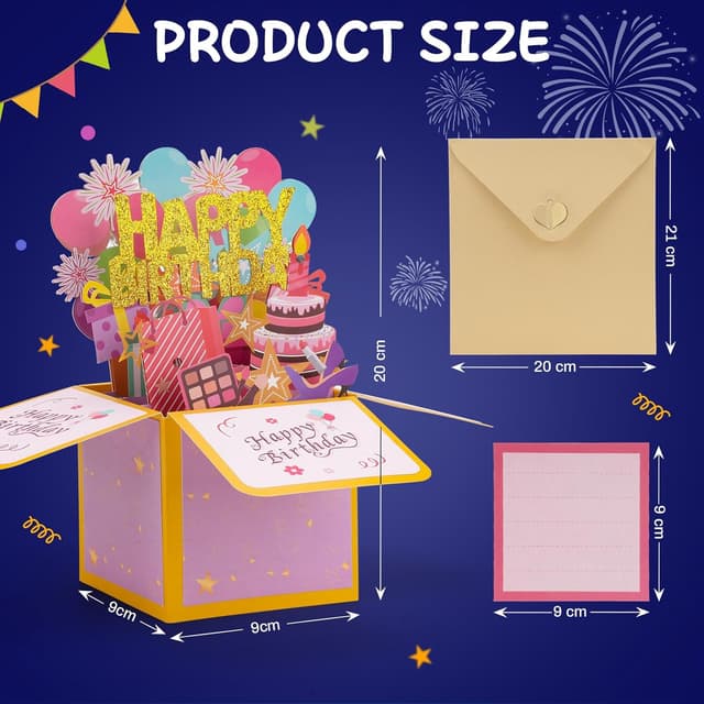 Thumbnail 5 de MOWETOO 3D pop-up birthday card with music