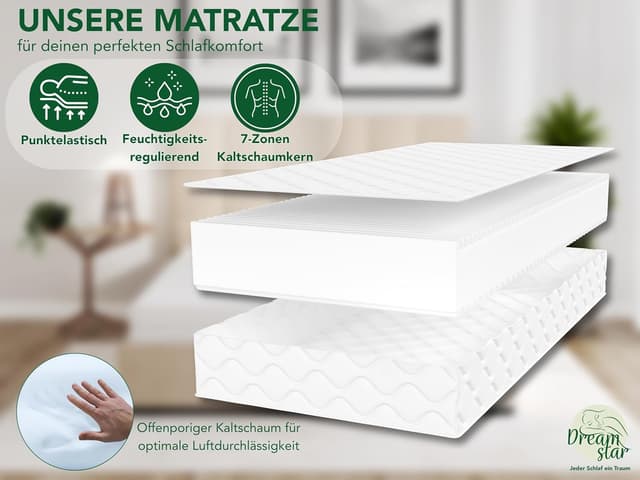 Detalle 2 de DREAMSTAR Ergo Flex XXL Duo 7-Zonen 160x200