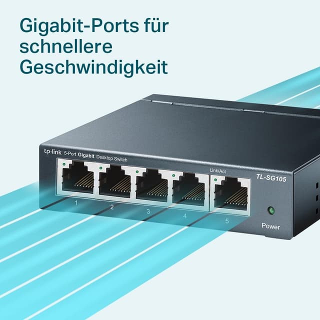 Detalle 2 de TP-Link TL‑SG105 5‑Port Gigabit Switch, unmanaged 📡
