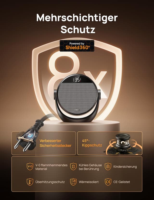 Thumbnail 3 de Dreo Heizlüfter 1500W leise Wärme für Zuhause