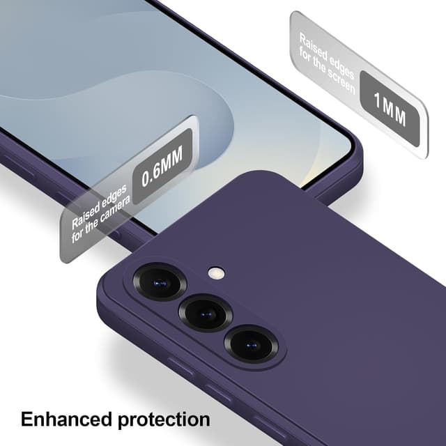 Detalle de Btstring Hülle für Samsung Galaxy S25 Plus – Silikon-Case mit weichem Mikrofaserfutter (lila)