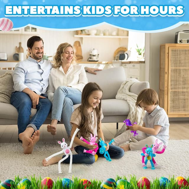 Thumbnail 6 de Pop Tube Sensory Toys 4 Pack for Easter