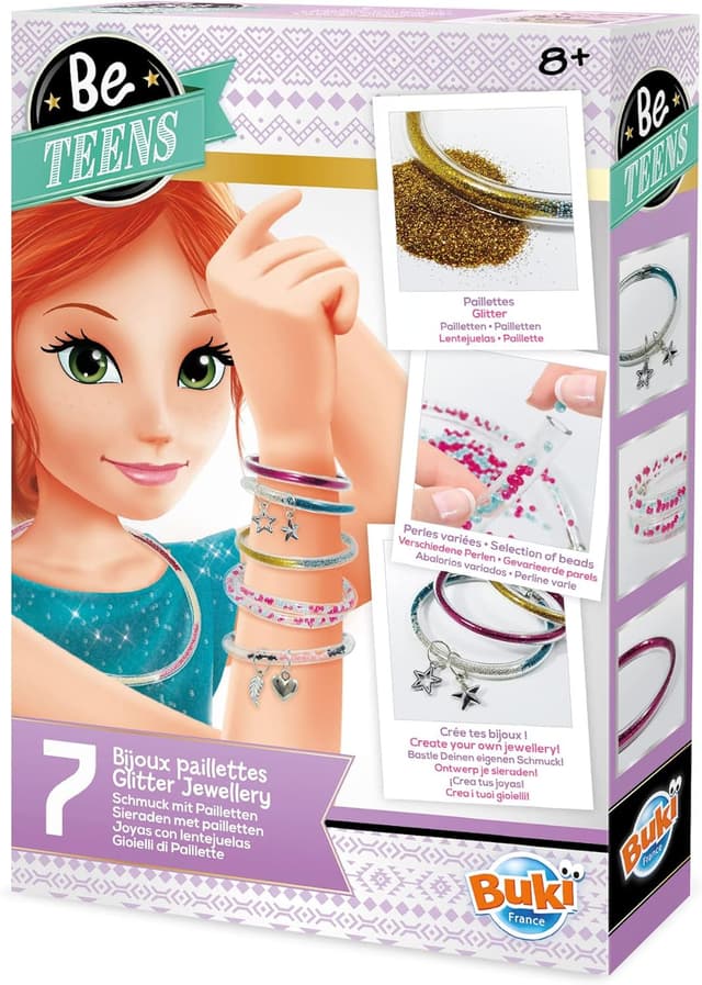 Detalle de BUKI BE105 Be Teens Schmuck mit Pailletten – Bastel-Set für eigene Schmuckstücke