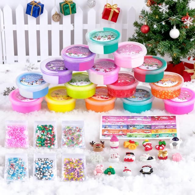 Thumbnail 6 de LAWOHO 15 Pack Fantasy Slime Kit for Kids (Crunchy, Clear, Beaded & More)