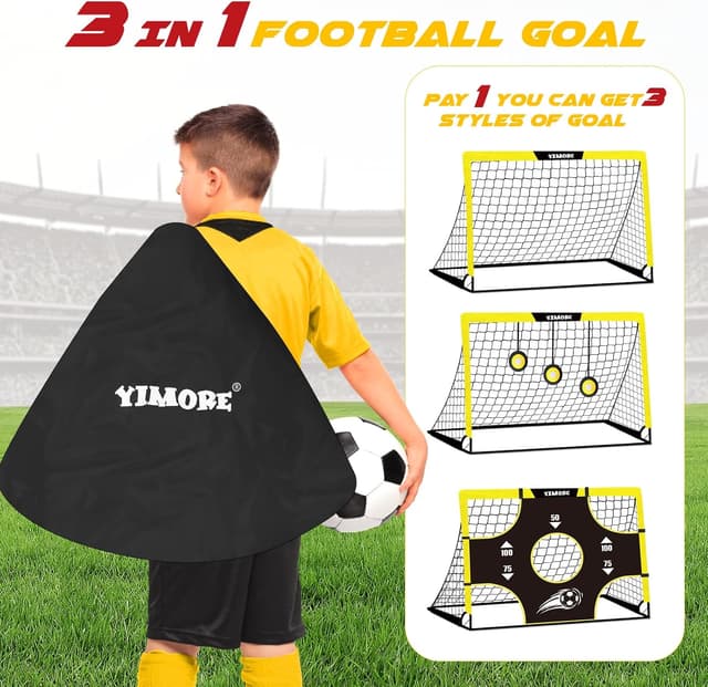 Detalle 2 de Yimore Kids Football Goal Portable (3-in-1) – Foldable mini training goal for indoor and outdoor play
