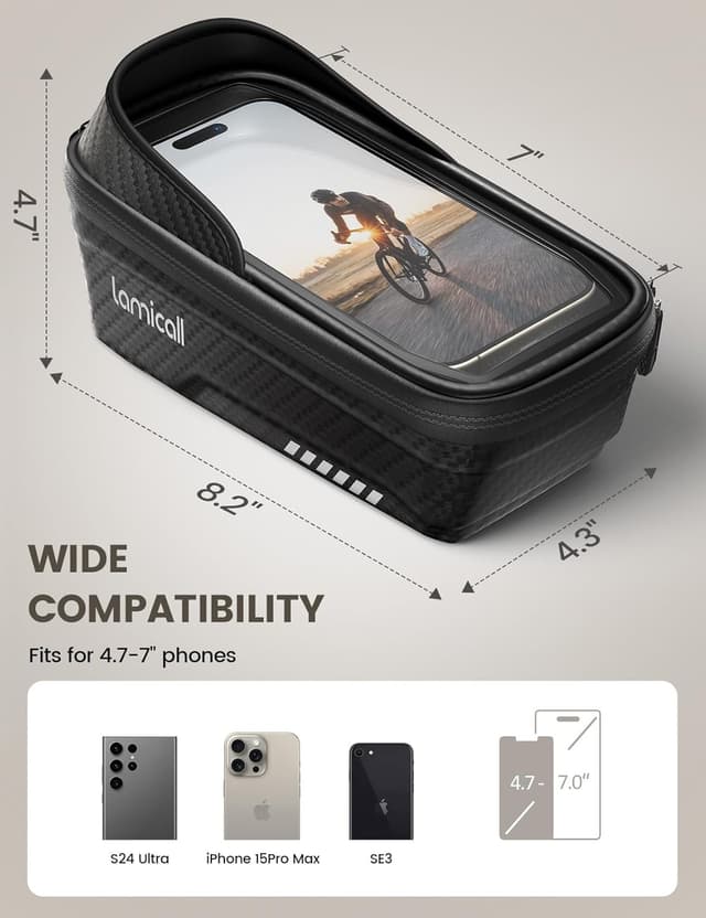 Thumbnail 5 de Lamicall Waterproof Bike Frame Bag 1.3L