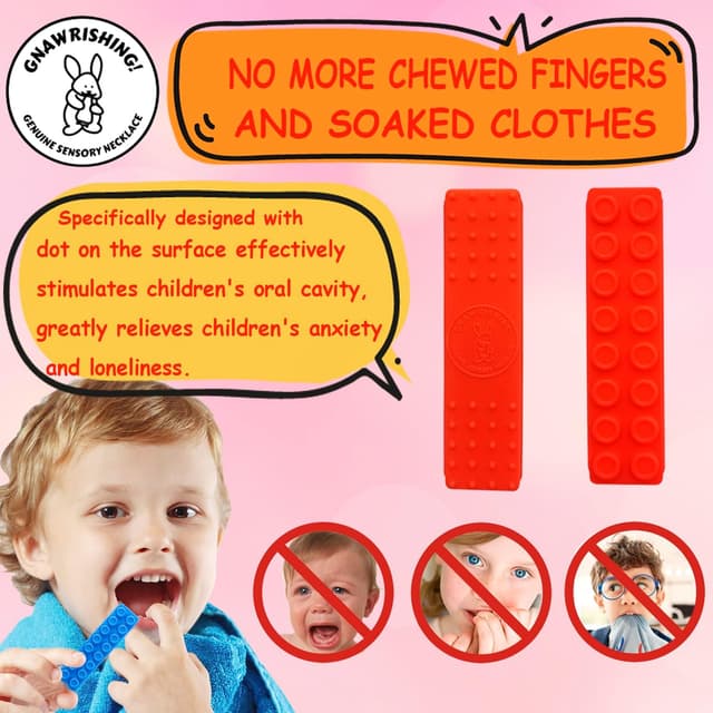 Detalle 1 de GNAWRISHING Chew Necklaces for Sensory Kids