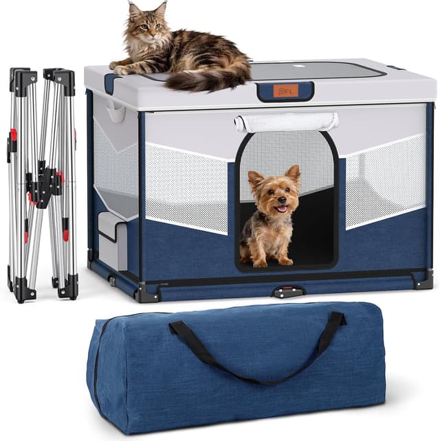 Detalle de PICK FOR LIFE Steel Frame Dog Playpen (81x61x56cm) – Foldable & Washable Puppy Play Pen with 690D Cover