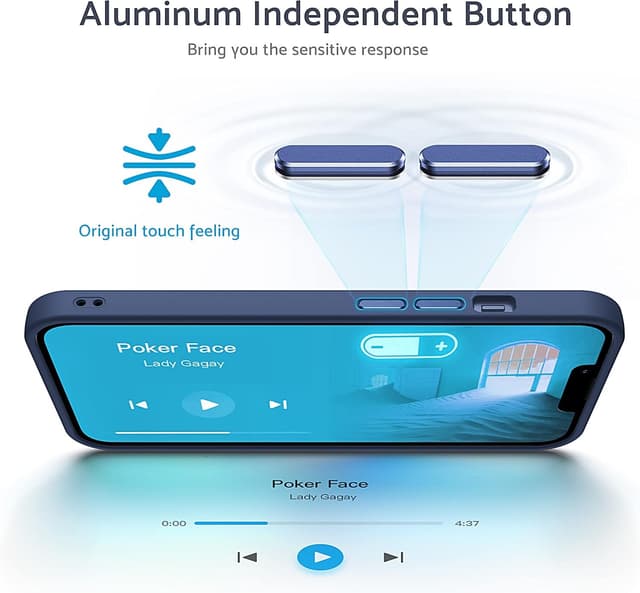 Detalle de Anqrp Matt Zero Serie Hülle für iPhone 11 Pro Max – dünn, stoßfest & kratzresistent, dunkelblau