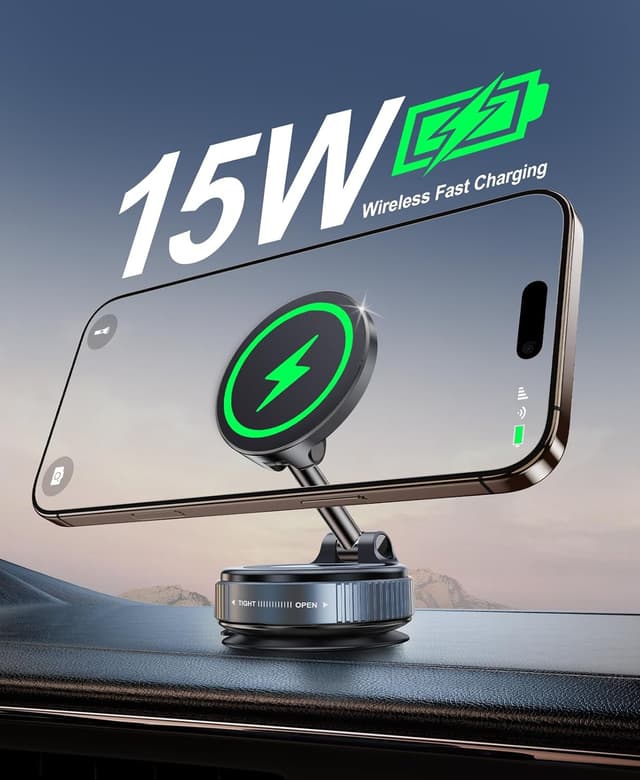 Detalle 2 de Beeasy MagSafe Car Mount Charger 15W