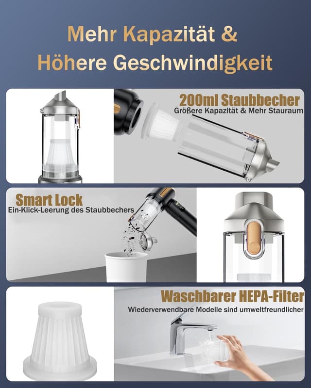 Thumbnail 6 de Handstaubsauger Akku kabellos 27.000 Pa