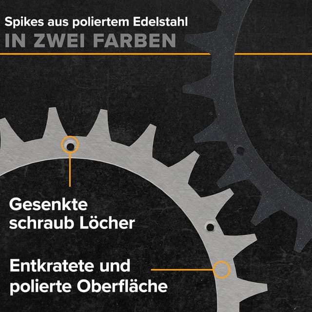 Detalle 2 de ROBO CLAWS : pointes de traction pour robots tondeuses Parkside PMRA/PMRDA/PAMR/PAMRS (212 mm) en inox
