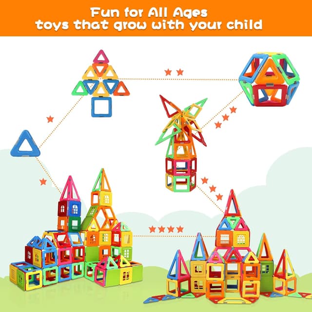 Thumbnail 5 de Coodoo Upgraded Magnetic Blocks STEM Starter Set 🧩