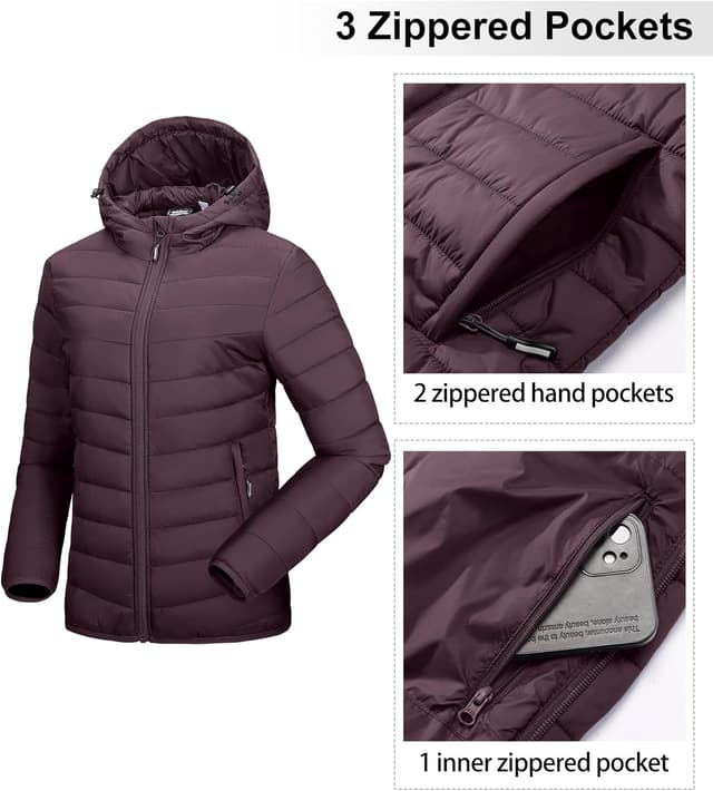 Detalle 2 de Outdoor Ventures Damen Steppjacke leichte, packbar