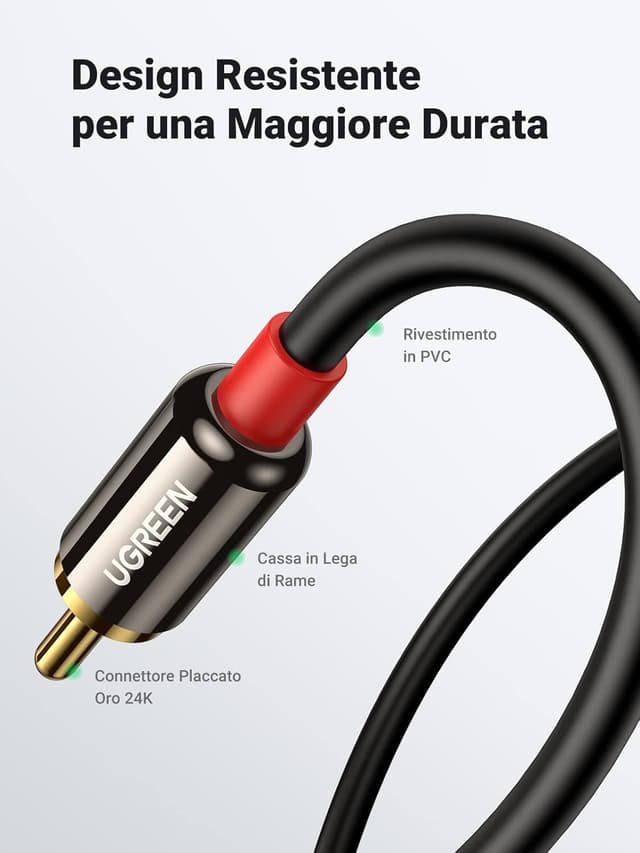 Thumbnail 4 de UGREEN Cavo RCA Jack 3,5mm 1M