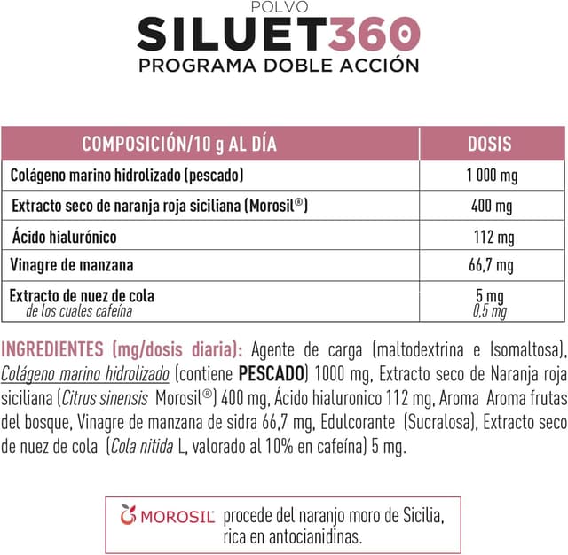 Detalle 2 de SILUET 360 🍏 Quemagrasas y Colágeno para adelgazar 30 días