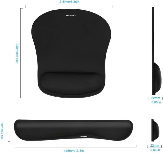 Thumbnail 5 de TECKNET Wrist Rest Mat keyboard and mouse pad