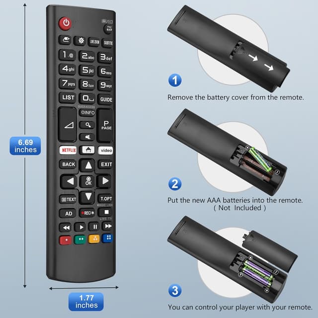 Detalle de LG smart TV remote replacement 2 shortcut