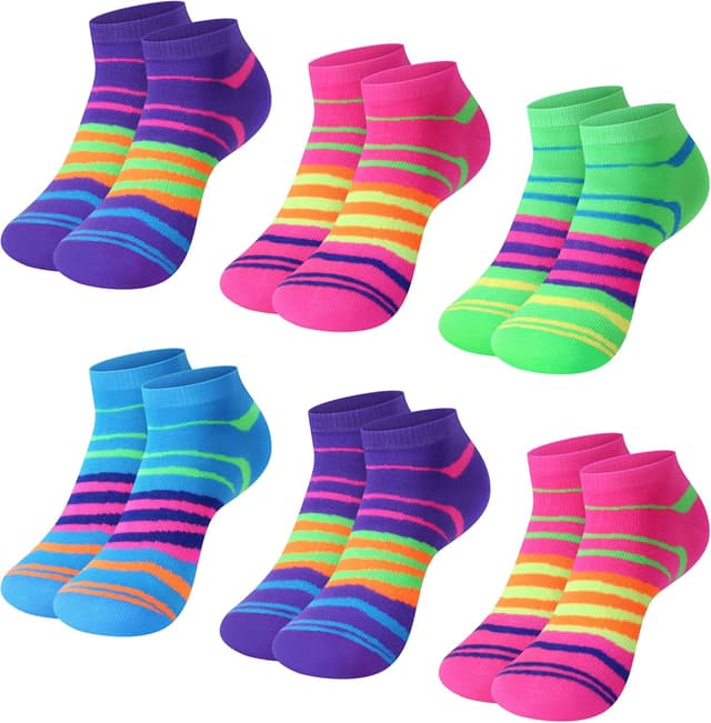 Detalle de Lot de 12 socquettes femme L&K-II chaussettes basses multicolores en coton