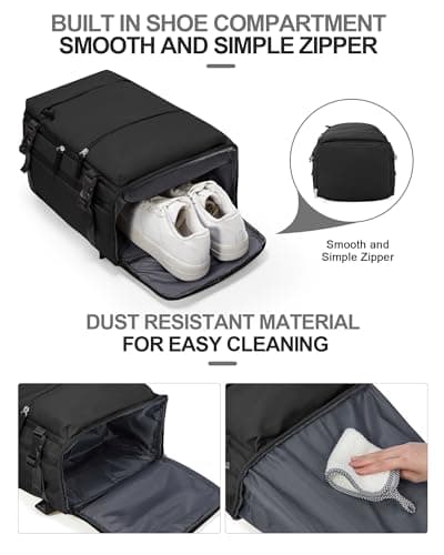 Detalle de BJLFS Mochila de viaje de cabina 40x30x20 (compatible Ryanair) con compartimento portátil y tejido impermeable