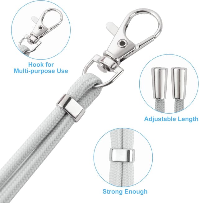 Detalle de Vicloon Cordino per cellulare regolabile con tracolla, 2 pezzi: pratico e universale per fissare telefono e accessori
