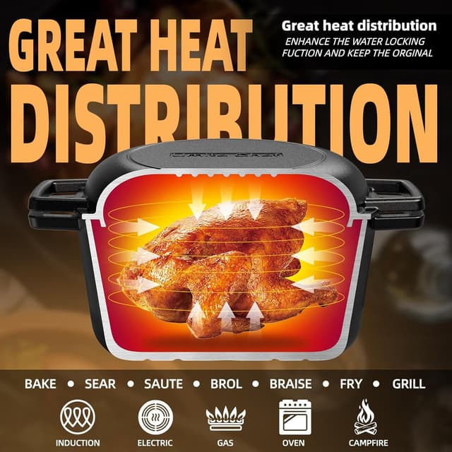 Thumbnail 3 de Umite Chef Cast Iron Dutch Oven 5QT