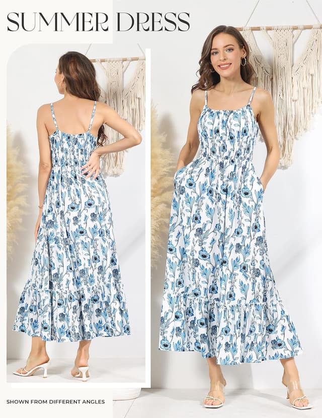 Thumbnail 3 de GRACE KARIN Floral Maxi Dress with Pockets