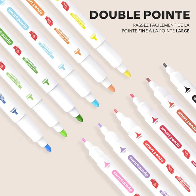 Thumbnail 2 de Smart Panda Feutres tableau blanc 12 couleurs