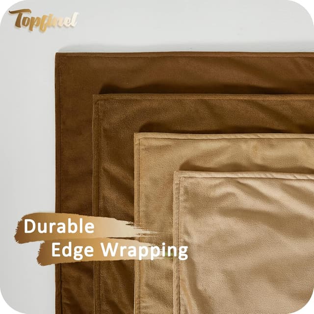 Detalle de Housses de coussin 60x60 velours marron