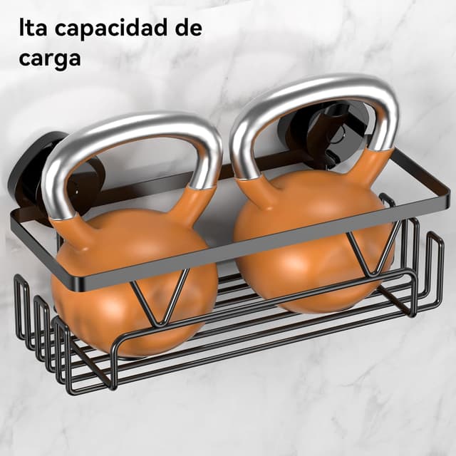 Thumbnail 5 de Kegii Estantería Ducha Telescópica 4 Cestas Negro