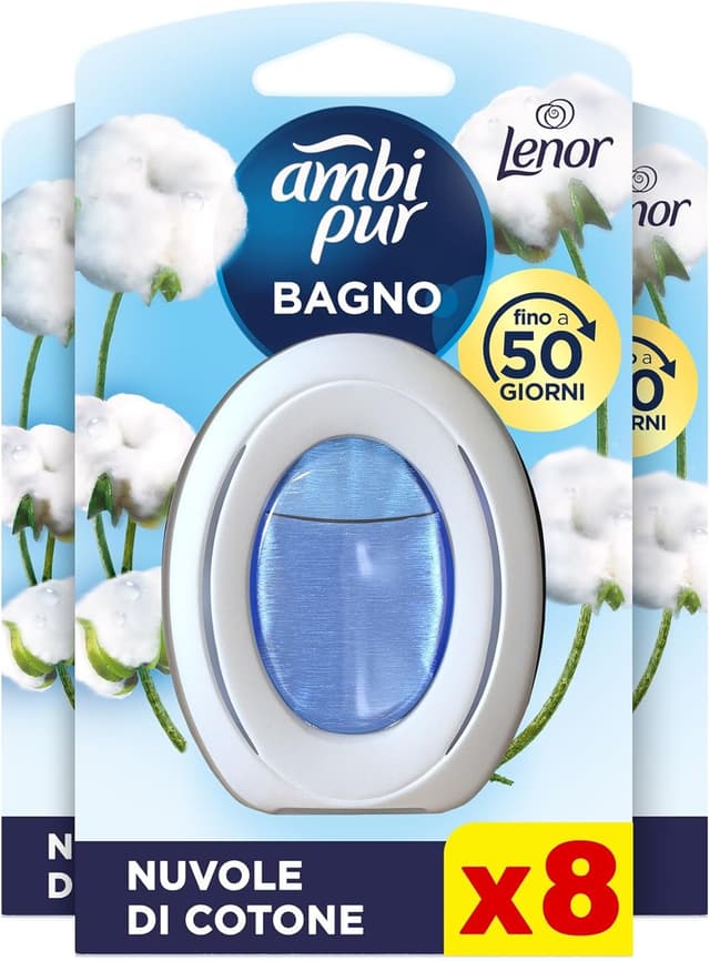 Detalle de AMBIPUR Bagno Nuvole di Cotone 8 pezzi