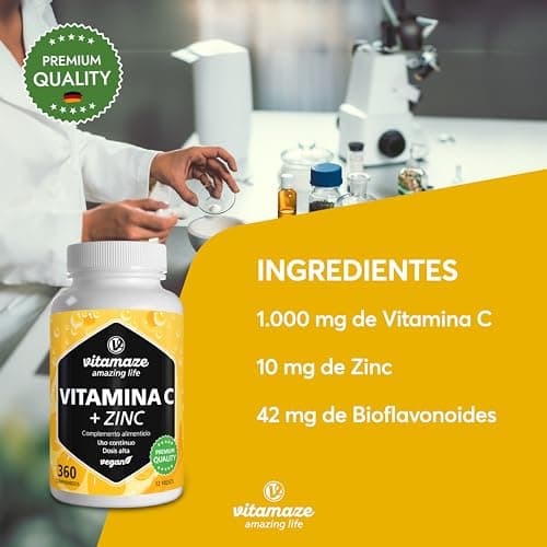 Thumbnail 2 de Vitamaze Vitamina C 1000 mg con Zinc y Bioflavonoides 🍊