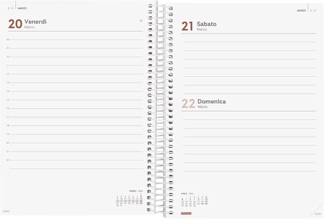 Detalle de Finocam Agenda Spirale 2026 1 giorno per pagina (gennaio–dicembre, italiano)