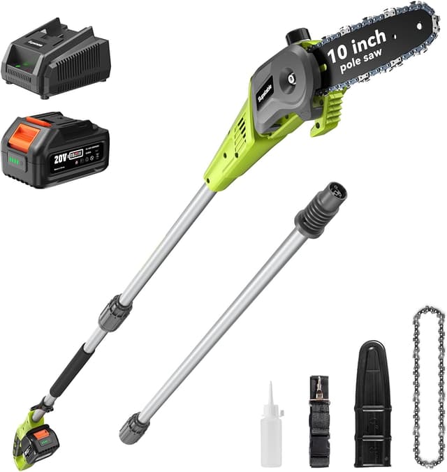 Detalle de Supstable 10-inch Cordless Pole Saw for Trees and Branches