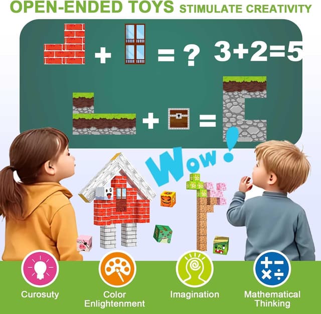 Detalle de Crifeton Costruzioni Magnetiche per Bambini, 150 pezzi da 2 cm (a partire da 3 anni)