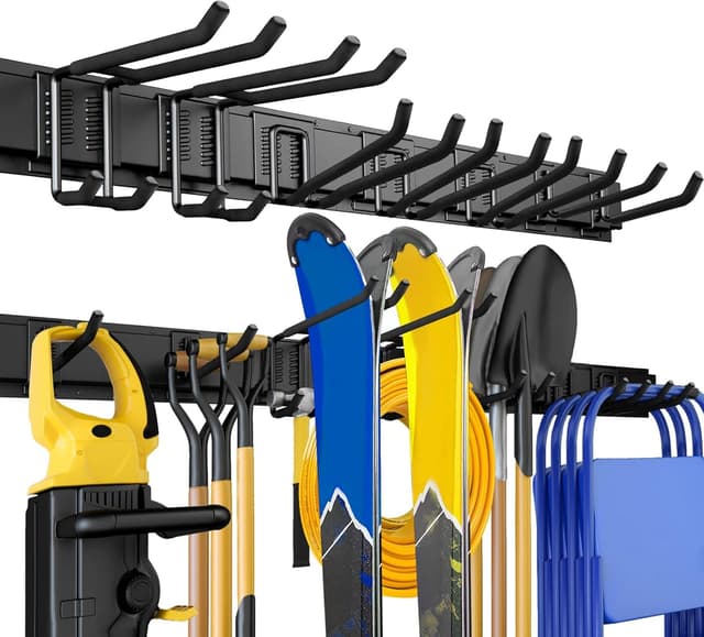 Detalle de UUP 48" Garage Tool Organizer Wall Mount with Adjustable Heavy-Duty Hanging Hooks